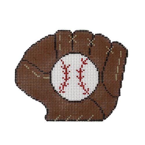Baseball Glove Painted Canvas Kathy Schenkel Designs 