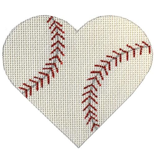 Baseball Heart Painted Canvas Pepperberry Designs 