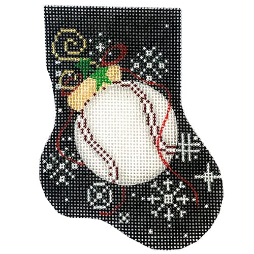 Baseball Mini Sock Painted Canvas Associated Talents 