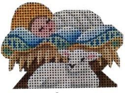 Basket   Baby Jesus Painted Canvas Rebecca Wood Designs  - 1