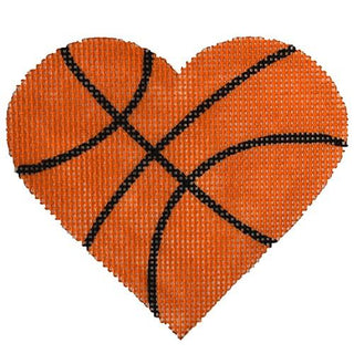 Basketball Heart Painted Canvas Pepperberry Designs 
