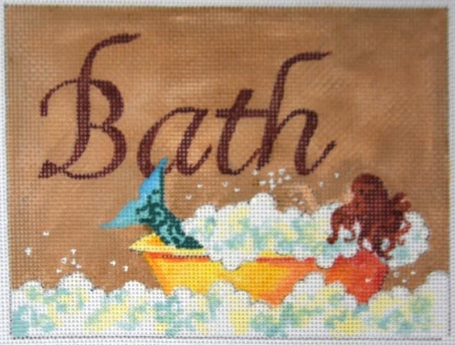 Bath with Mermaid Painted Canvas Colors of Praise 
