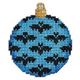Bats Mini Ball/Blue Painted Canvas Associated Talents 
