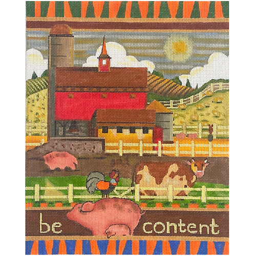 Be Content Painted Canvas PLD Designs  - 1