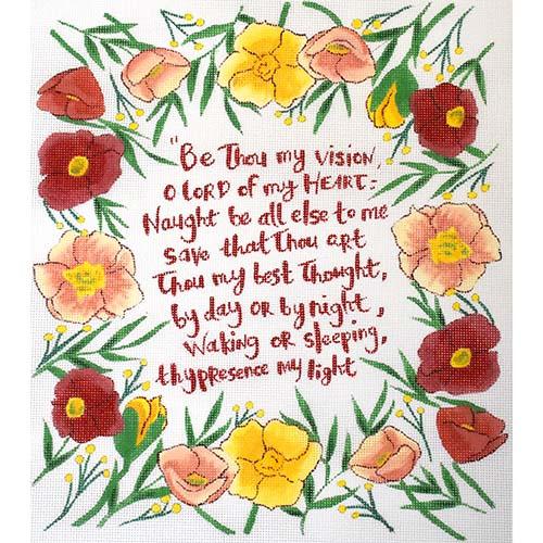 Be Thou My Vision Painted Canvas Flower & Vine 