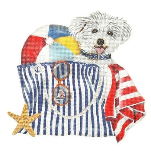 Beach Bag Painted Canvas Mary Lake Thompson  - 1