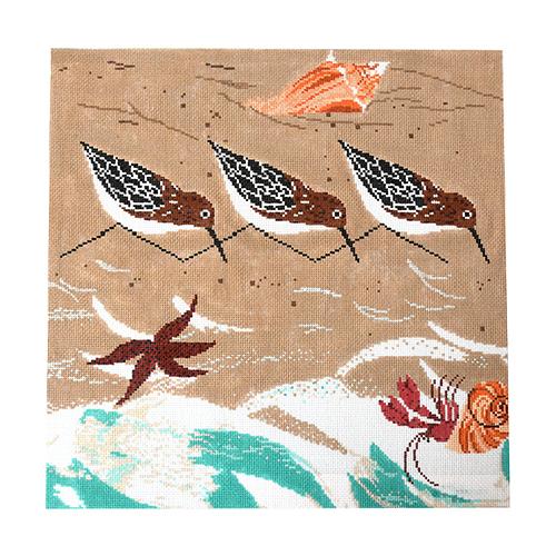 Beach Birds Painted Canvas Charley Harper 
