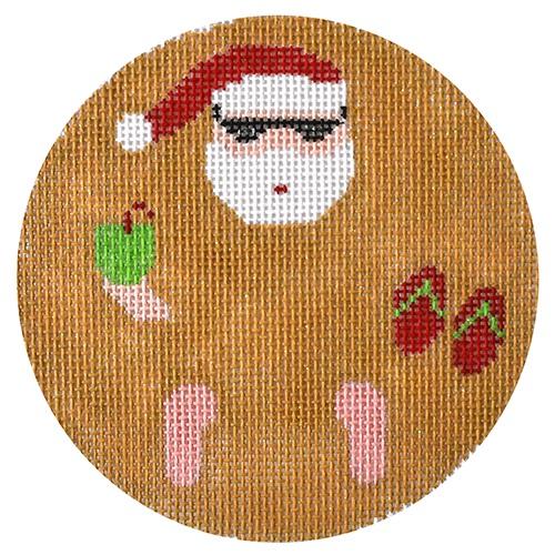 Beach Bum Santa Painted Canvas Vallerie Needlepoint Gallery 

