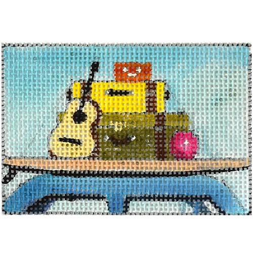 Beach Car with Luggage Insert Painted Canvas Colors of Praise 