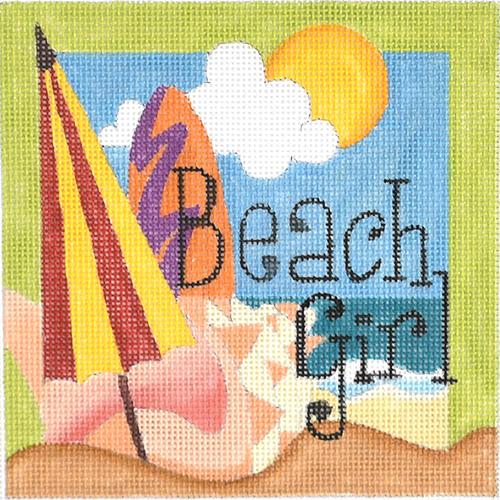 Beach Girl Painted Canvas Raymond Crawford Designs 