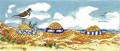 Beach Hats Painted Canvas Susan Wallace Barnes  - 1