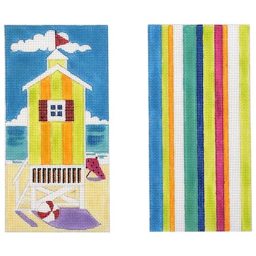 Beach House Double Eyeglass Case Painted Canvas Colors of Praise 
