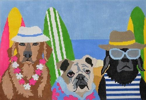 Beach Patrol Painted Canvas CBK Needlepoint Collections 