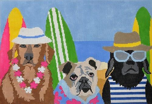 Beach Patrol Painted Canvas CBK Needlepoint Collections  - 1
