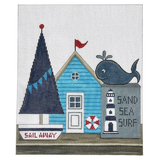 Beach Shelf Painted Canvas Alice Peterson Company 