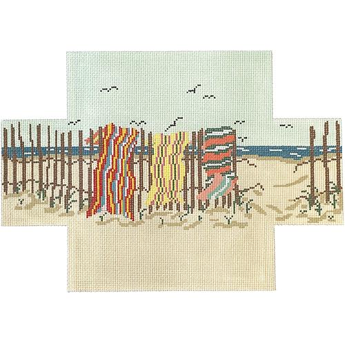 Beach Towels Brick Cover Painted Canvas Needle Crossings 
