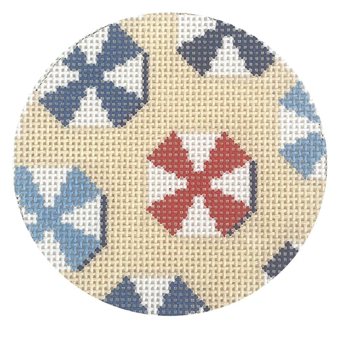 Beach Umbrellas Ornament Painted Canvas Love MHB Studio 
