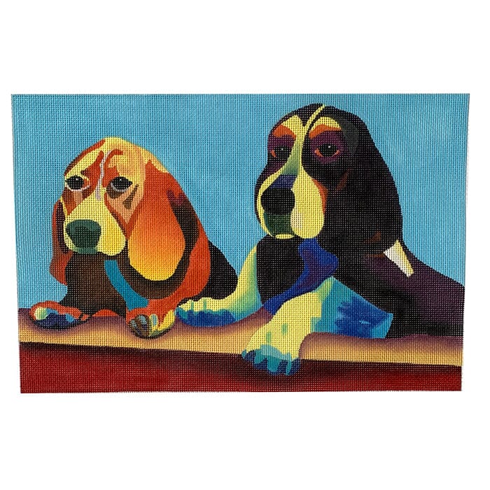 Beagle Buddies Painted Canvas Walker's Needlepoint  - 1