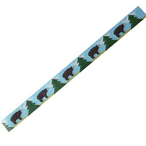 Bear Belt Painted Canvas Silver Needle 