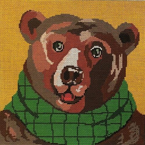 Bear Painted Canvas A Stitch in Time 