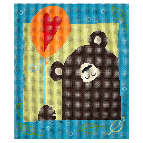 Bear with Balloon Painted Canvas Pippin 