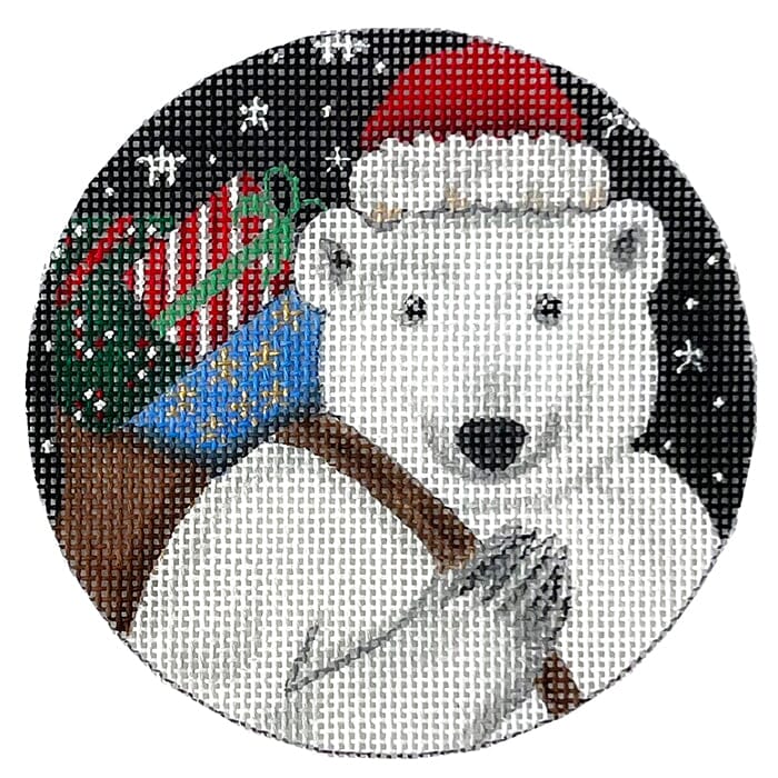 Bear with Sack CBK Painted Canvas CBK Needlepoint Collections 