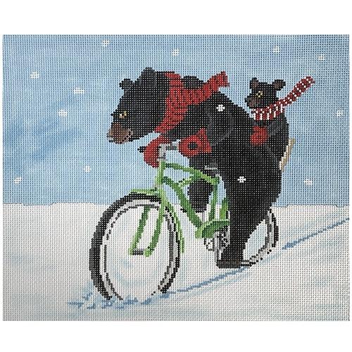 Bears Riding Bike Painted Canvas Scott Church Creative 
