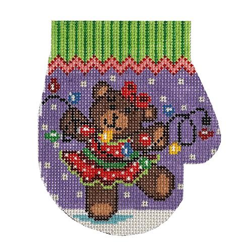 Beary Christmas Mitten Painted Canvas The Meredith Collection 