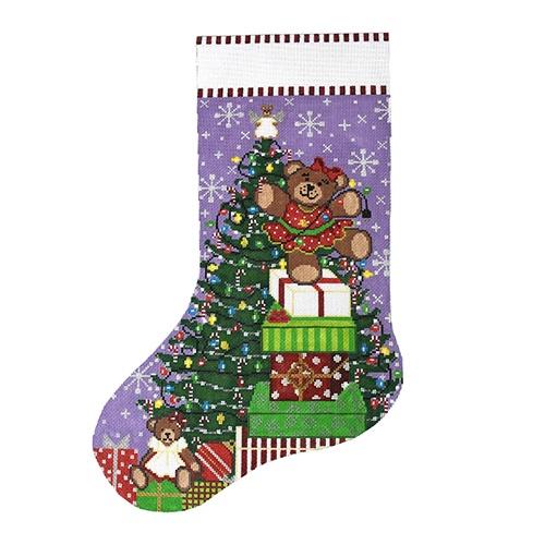 Beary Christmas Stocking Painted Canvas The Meredith Collection 