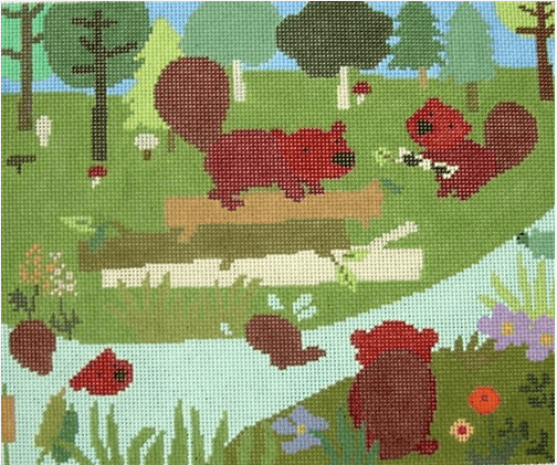 Beaver Lodge Painted Canvas Birds of a Feather 