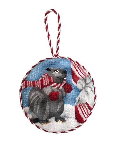Beaver with Candy Cane Painted Canvas Scott Church Creative  - 1