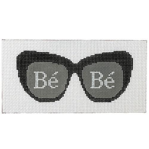 BéBé Black Sunglasses Painted Canvas Penny Linn Designs  - 1