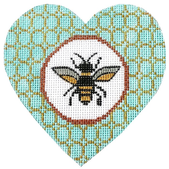 Bee Heart with SG Painted Canvas Patricia Sone 