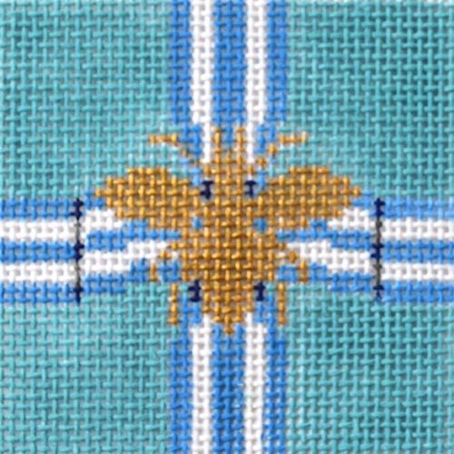 Bee Insert Painted Canvas Anne Fisher Needlepoint LLC 
