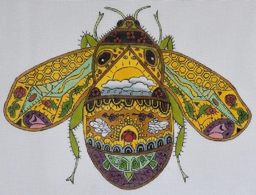 Bee Painted Canvas Danji Designs 