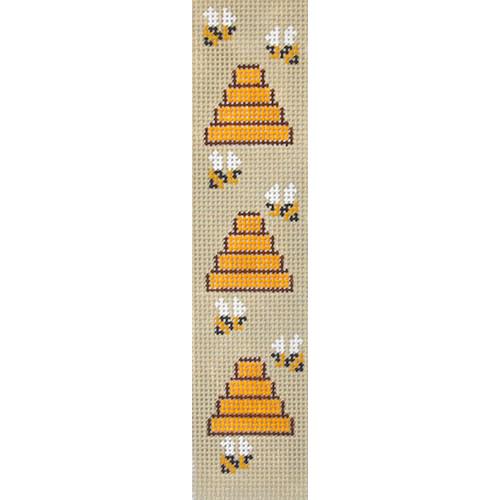 Bee Skep Bookmark Painted Canvas J. Child Designs 
