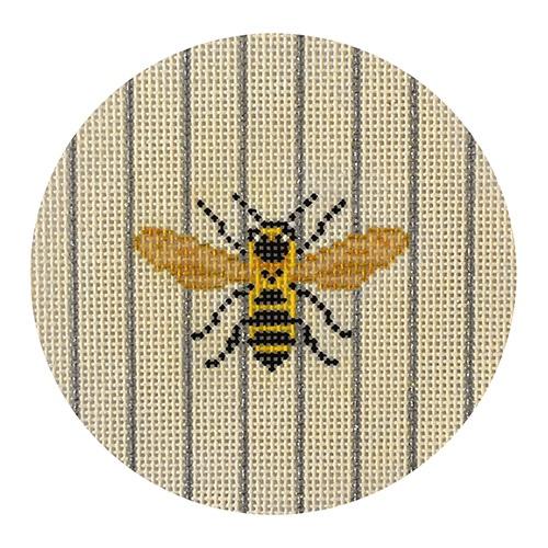 Bee with Stripes Painted Canvas Needle Crossings 