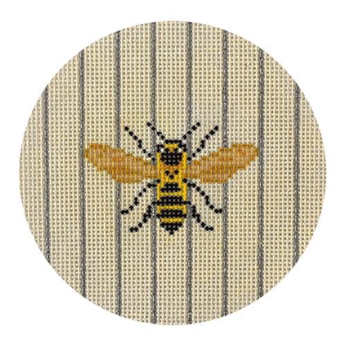 Bee with Stripes Painted Canvas Needle Crossings  - 1