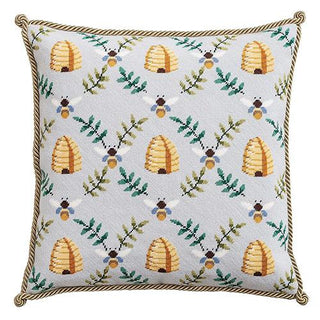 Beehive Trellis   Blue Needlepoint Kit Kits Elizabeth Bradley Design 
