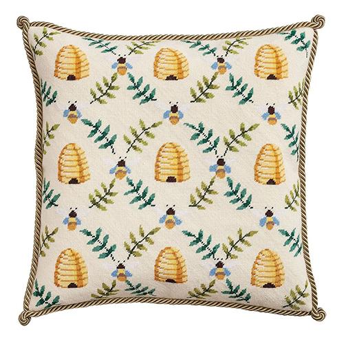 Beehive Trellis   Gold Needlepoint Kit Kits Elizabeth Bradley Design 

