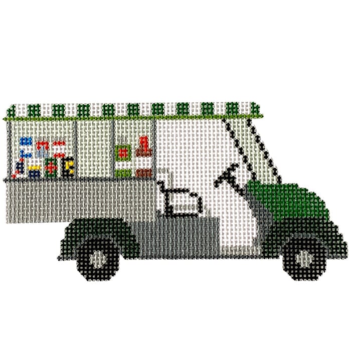 Beer Cart Painted Canvas The Salty Stitcher  - 1