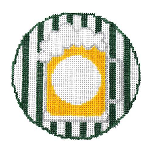 Beer Mug Round Painted Canvas Rachel Donley 
