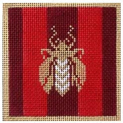 Bees Coaster Red Painted Canvas Associated Talents 