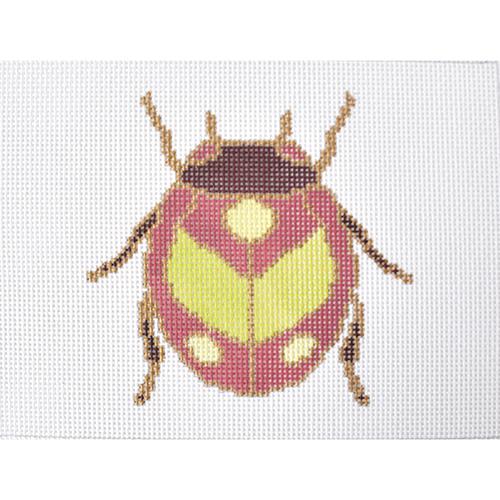 Beetle Pillow Painted Canvas J. Child Designs 