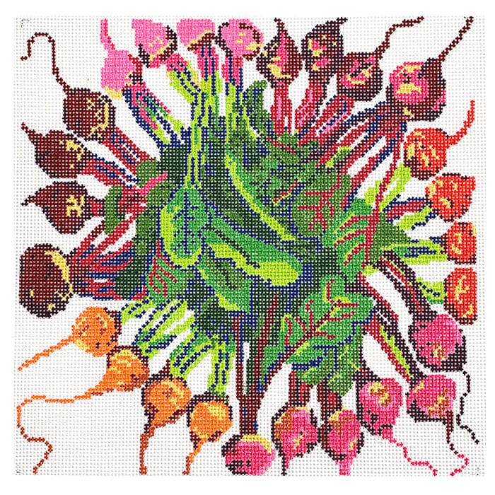 Beets Mandala Painted Canvas Mopsey Designs  - 1