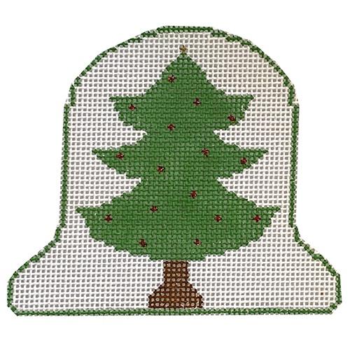 Bell   Christmas Tree Painted Canvas Danji Designs 
