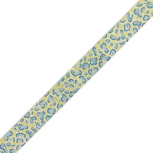 Belt   Leopard Spots   Seaside Blues Painted Canvas Kate Dickerson Needlepoint Collections  - 1