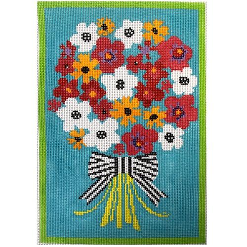 Best Wishes Bouquet Painted Canvas Prairie Designs  - 1