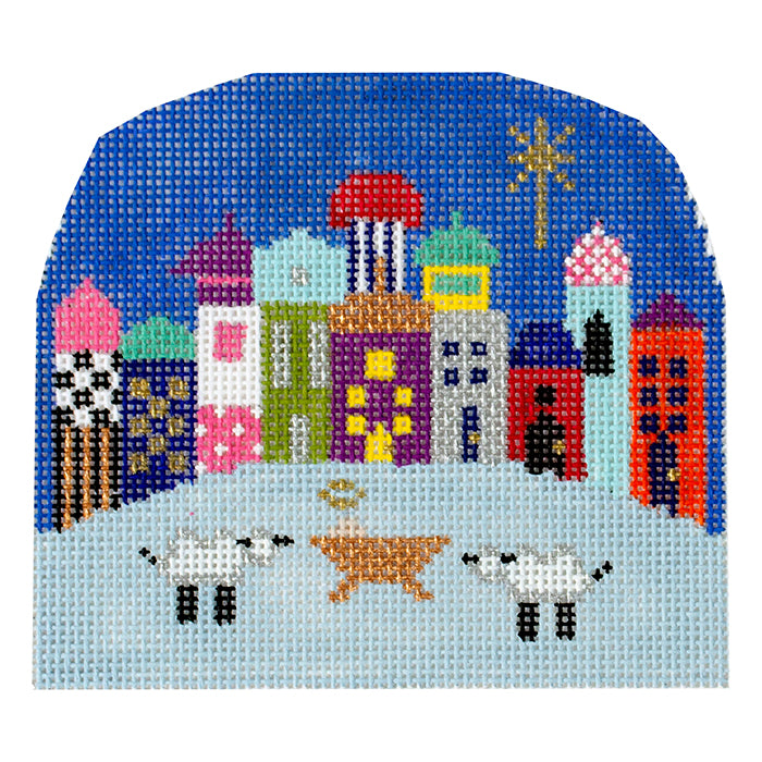 Bethlehem City with Stitch Guide Painted Canvas The Princess & Me  - 1