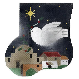Bethlehem with Dove Painted Canvas Kathy Schenkel Designs 
